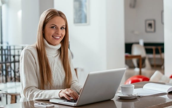 Woman smiling